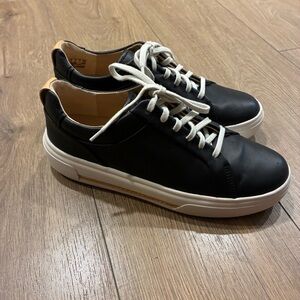 Clarks hollyhock walk leather platform sneaker Black Women's, 9